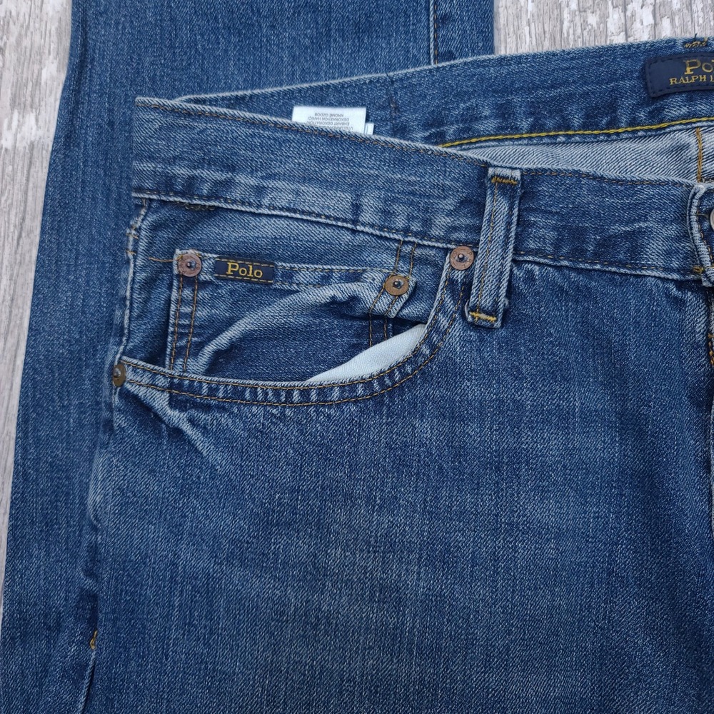 Polo Ralph Lauren Jeans Mens 35x32 Blue Sullivan Slim Fit Denim Pants - Picture 4 of 8